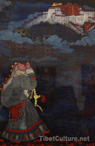 “祥巴”作品《易西嘉洋：阿媽的圣地》。 （攝影：楊月云）