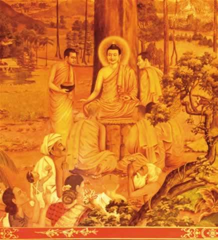 壁畫(huà):釋迦牟尼講經(jīng)圖