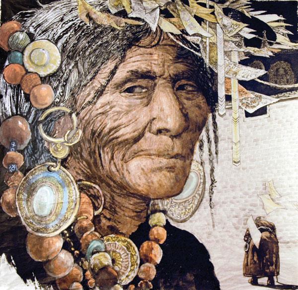 9、《藏族老阿媽》國畫148.5x144.4cm-2008年作.jpg
