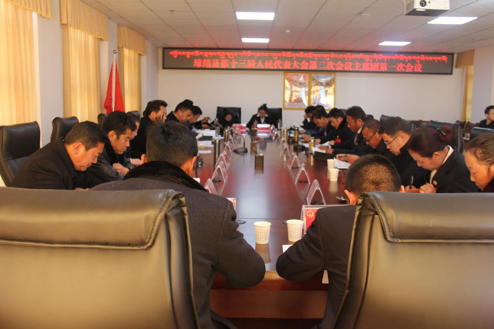 圖4為：瓊結(jié)縣第十三屆人民代表大會(huì)第二次會(huì)議舉行主席團(tuán)第一次會(huì)議。.JPG